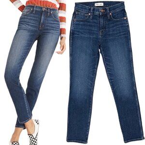 Madewell Mid-Rise Slim Straight Leg Jeans in Hammond Wash Blue Denim Size 24